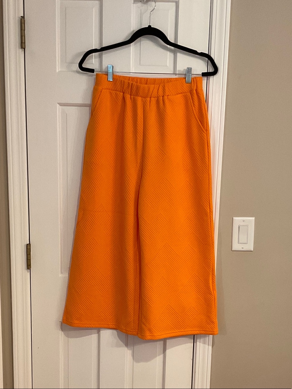 entro Bright Orange Wide-Leg Track Pants